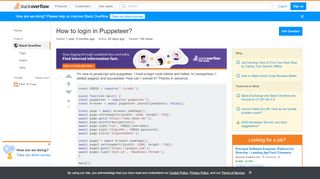 
                            2. How to login in Puppeteer? - Stack Overflow
