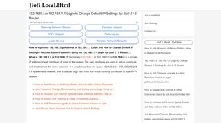 
                            11. How to Login into 192.168.l.l Jio or 192.168.1.1 Router Admin