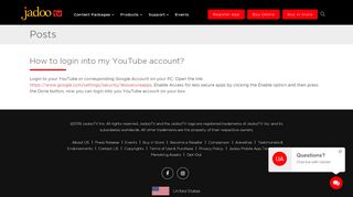 
                            8. How to login into my YouTube account? – JadooTV