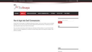 
                            1. How to login into OneX Communicator. – All Avaya questions lead ...