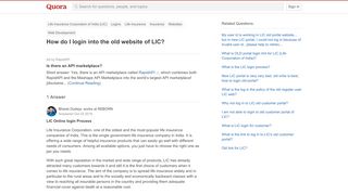 
                            8. How to login into the old website of LIC - Quora