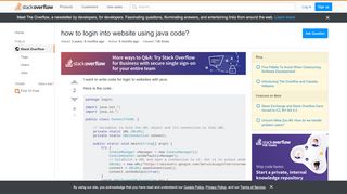 
                            4. how to login into website using java code? - Stack Overflow