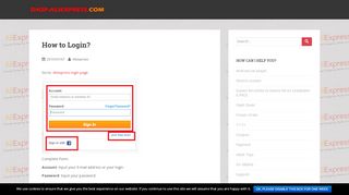 
                            4. How to Login? on Aliexpress Shopping