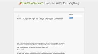
                            3. How To Login or Sign Up Macy's Employee Connection ...