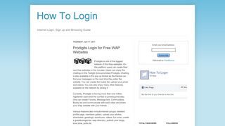 
                            6. How To Login: Prodigits Login for Free WAP Websites