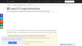 
                            5. How To Login to a Layer3 TV Router And Access The Setup Page ...