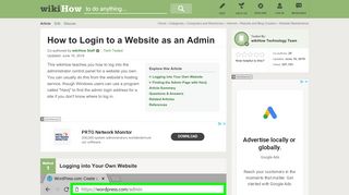 
                            9. How to Login to a Website as an Admin (with Pictures) - wikiHow