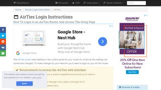 
                            4. How To Login to an AirTies Router And Access The Setup ...