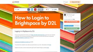 
                            8. How to Login to Brightspace by D2L | Smore Newsletters for Education