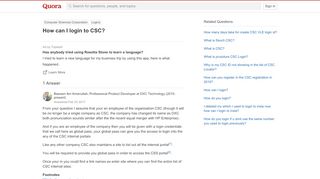 
                            8. How to login to CSC - Quora
