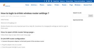 
                            1. How to login to d-link wireless router settings ...