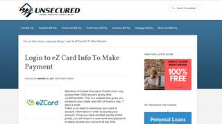 
                            8. How to Login to eZ Card info - Unsecured