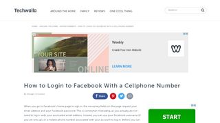 
                            5. How to Login to Facebook With a Cellphone Number | Techwalla.com
