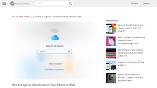 
                            5. How to login to iCloud.com on iPhone or iPad (Q & A) - AppleToolBox