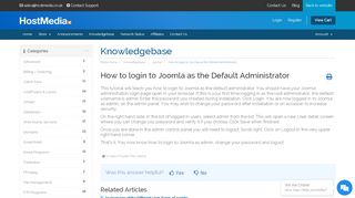 
                            2. How to login to Joomla as the Default Administrator ...