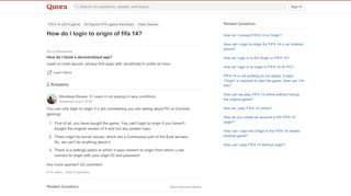 
                            5. How to login to origin of fifa 14 - Quora