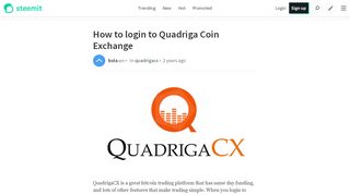 
                            4. How to login to Quadriga Coin Exchange — Steemit