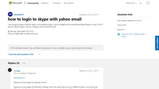 
                            2. how to login to skype with yahoo email - Microsoft Community