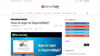 
                            2. How to login to SquirrelMail? - ServerCake India