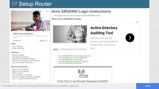 
                            2. How to Login to the Arris SBG6580 - SetupRouter