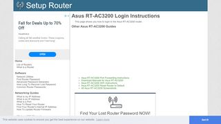 
                            2. How to Login to the Asus RT-AC3200 - SetupRouter