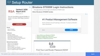 
                            2. How to Login to the Binatone DT850W - SetupRouter