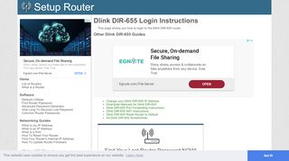 
                            5. How to Login to the Dlink DIR-655 - SetupRouter
