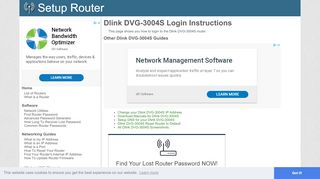 
                            4. How to Login to the Dlink DVG-3004S - SetupRouter