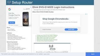 
                            2. How to Login to the Dlink DVG-G1402S - SetupRouter
