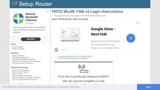 
                            2. How to Login to the FRITZ WLAN 7360 v2 - SetupRouter