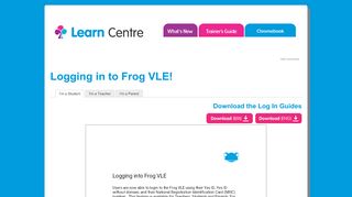 
                            4. How to Login to the Frog VLE » Learn Centre - FrogAsia