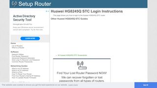 
                            2. How to Login to the Huawei HG8245Q STC - SetupRouter