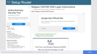 
                            4. How to Login to the Netgear CG3100 VOO - SetupRouter