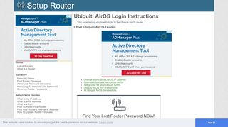 
                            2. How to Login to the Ubiquiti AirOS - SetupRouter