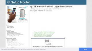 
                            5. How to Login to the ZyXEL P-660HW-D1-v2 - SetupRouter