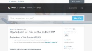 
                            8. How to Login to Think Central and MyHRW