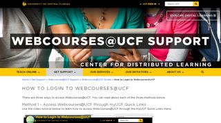 
                            4. How to Login to Webcourses@UCF | UCF