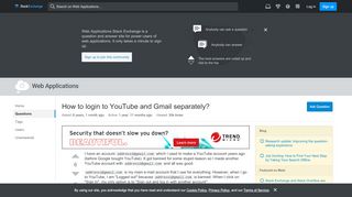 
                            7. How to login to Youtube and Gmail separately? - Web Applications ...
