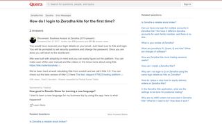 
                            8. How to login to Zerodha kite for the first time - Quora