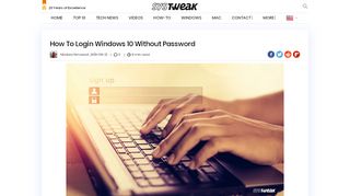 
                            1. How To Login Windows 10 Without Password - blogs.systweak.com