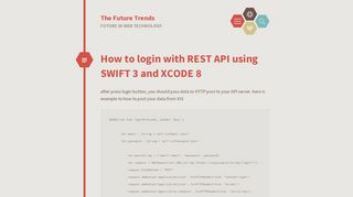 
                            5. How to login with REST API using SWIFT 3 and XCODE 8 – The ...