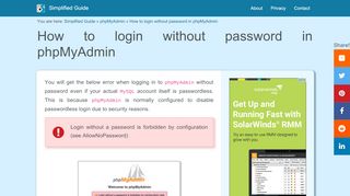 
                            5. How to login without password in phpMyAdmin - …