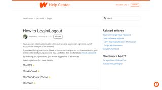 
                            8. How to Login/Logout – Help Center - Wattpad Support