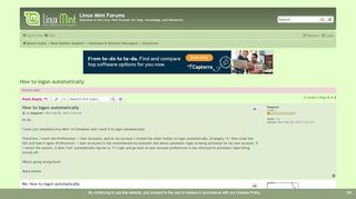 
                            3. How to logon automatically - Linux Mint Forums