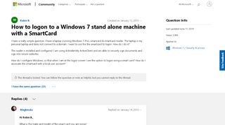 
                            2. How to logon to a Windows 7 stand alone machine with a SmartCard ...