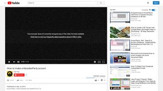 
                            6. How to make a KaraokeParty acount. - YouTube