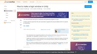 
                            2. How to make a login window in Unity - Stack Overflow