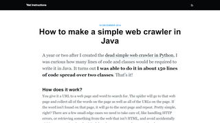 
                            5. How to make a simple web crawler in Java - 'Net …