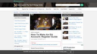 
                            6. How To Make An EA Account: Register Guide - APEX LEGENDS