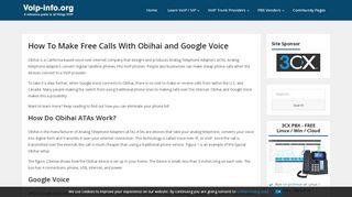 
                            9. How To Make Free Calls With Obihai and Google Voice - VoIP-Info
